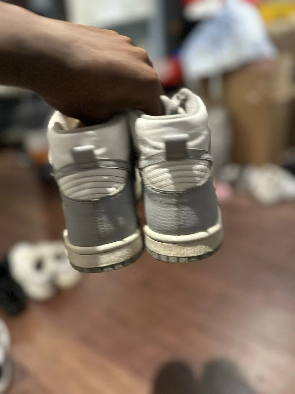 Nike Dunk High Next Nature Wolf Grey Marigold (GS) Size 4Y