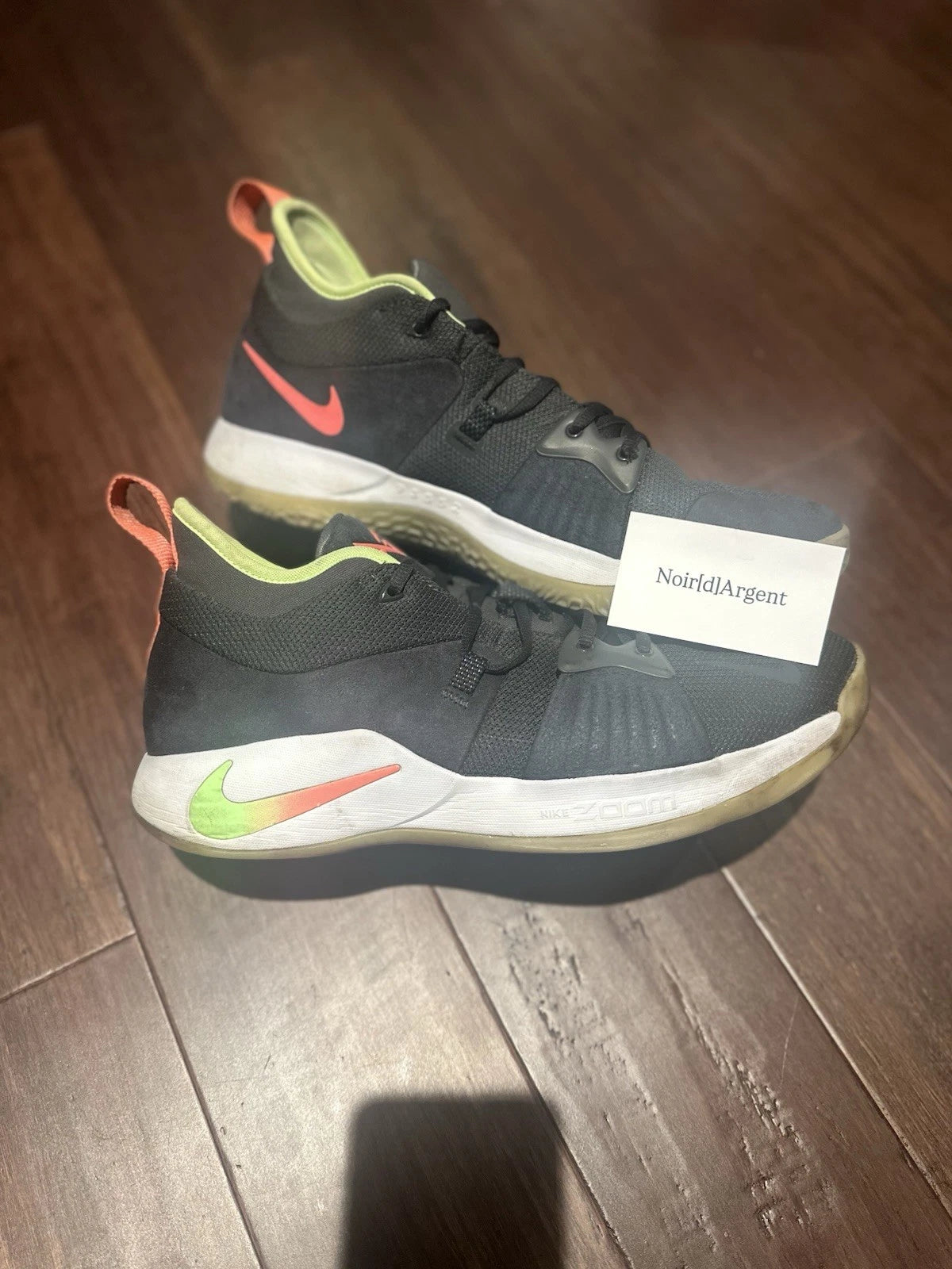 NIKE Air Zoom Paul George PG 2 Taurus Black Solar Red Size 14