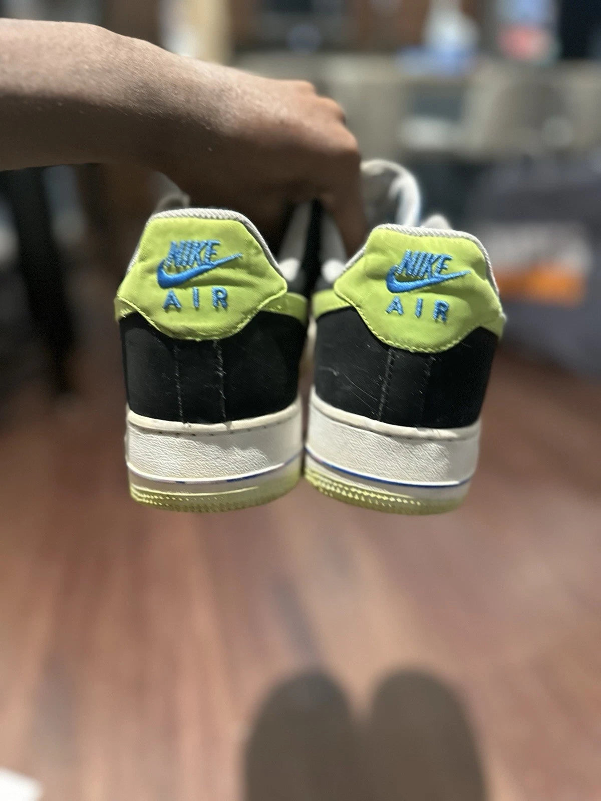 Nike Air Force 1 Reflective Silver Volt Size 10.5