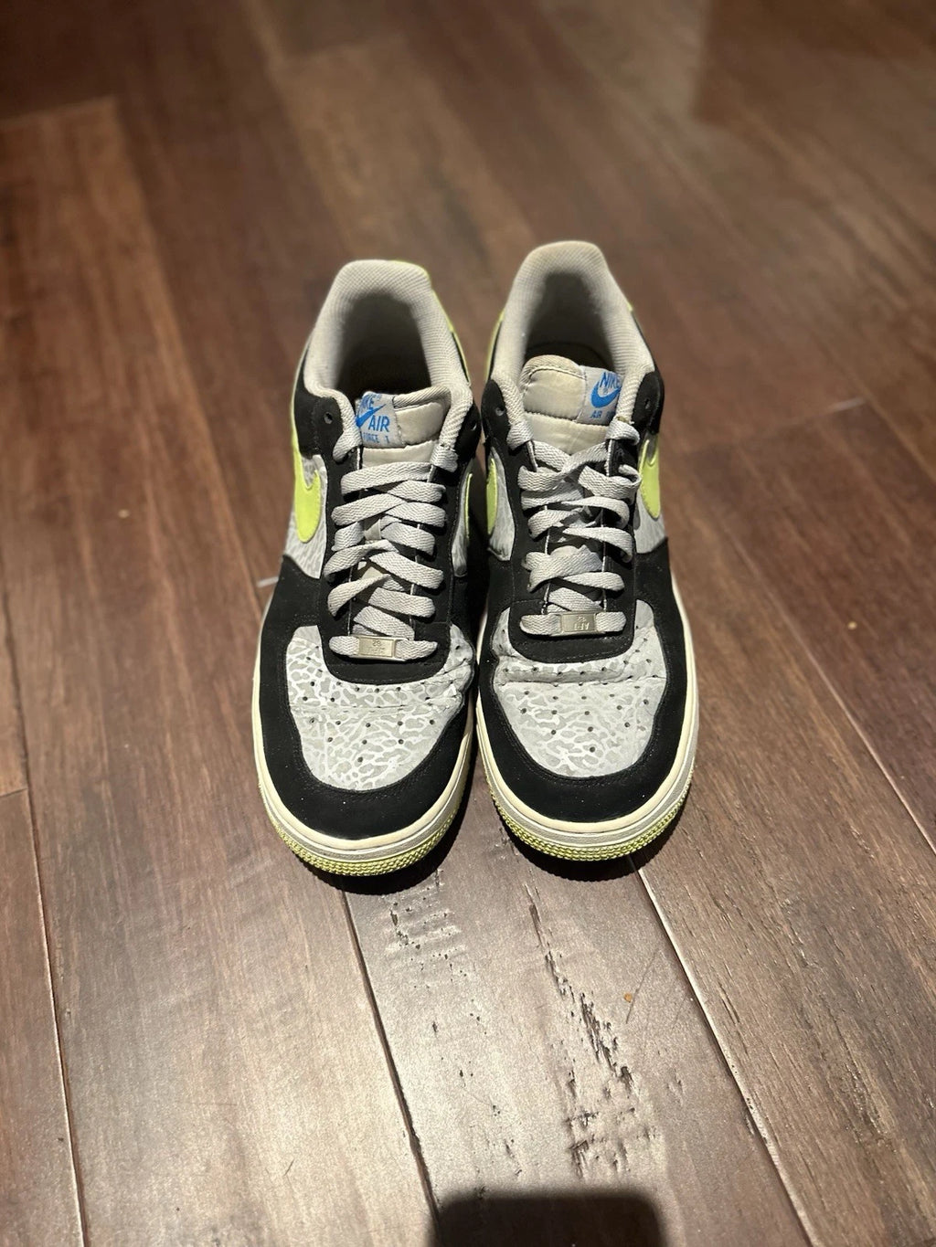Nike Air Force 1 Reflective Silver Volt Size 10.5