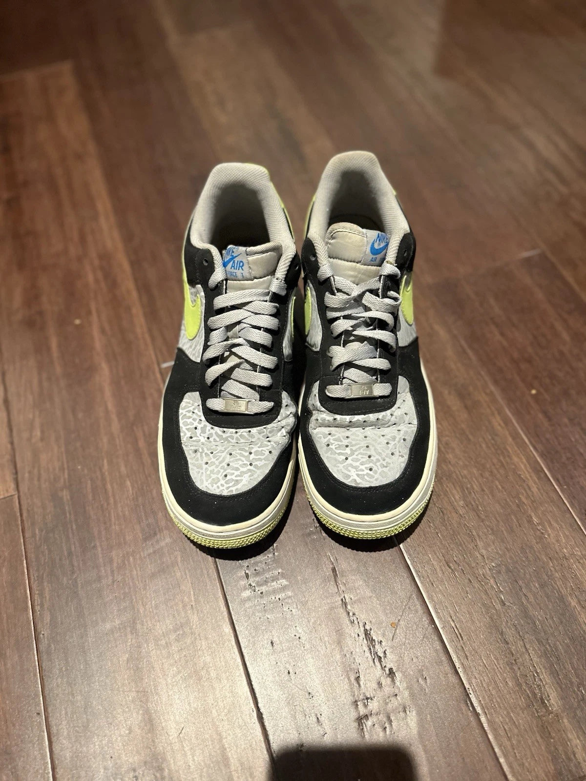 Nike Air Force 1 Reflective Silver Volt Size 10.5