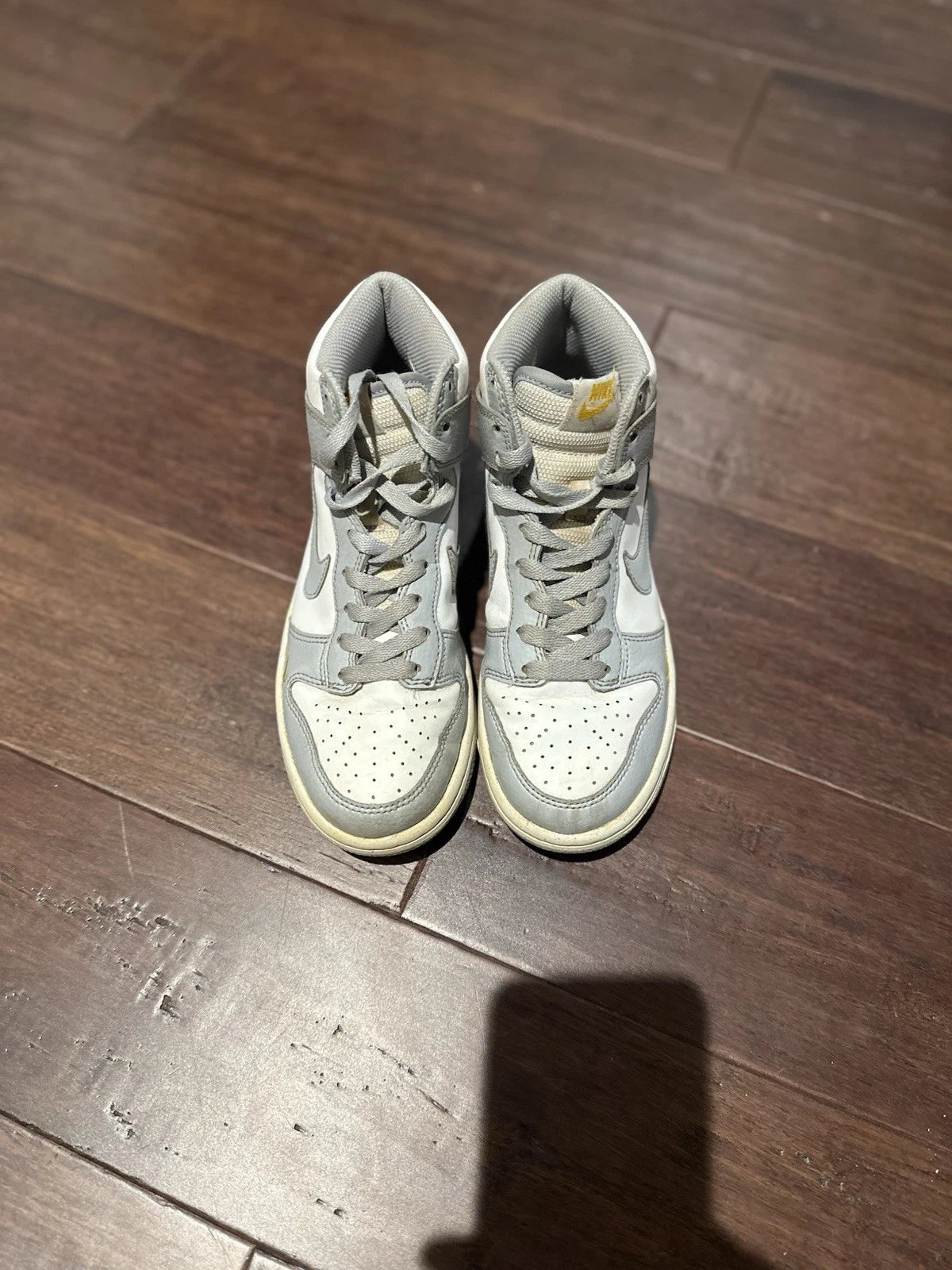 Nike Dunk High Next Nature Wolf Grey Marigold (GS) Size 4Y