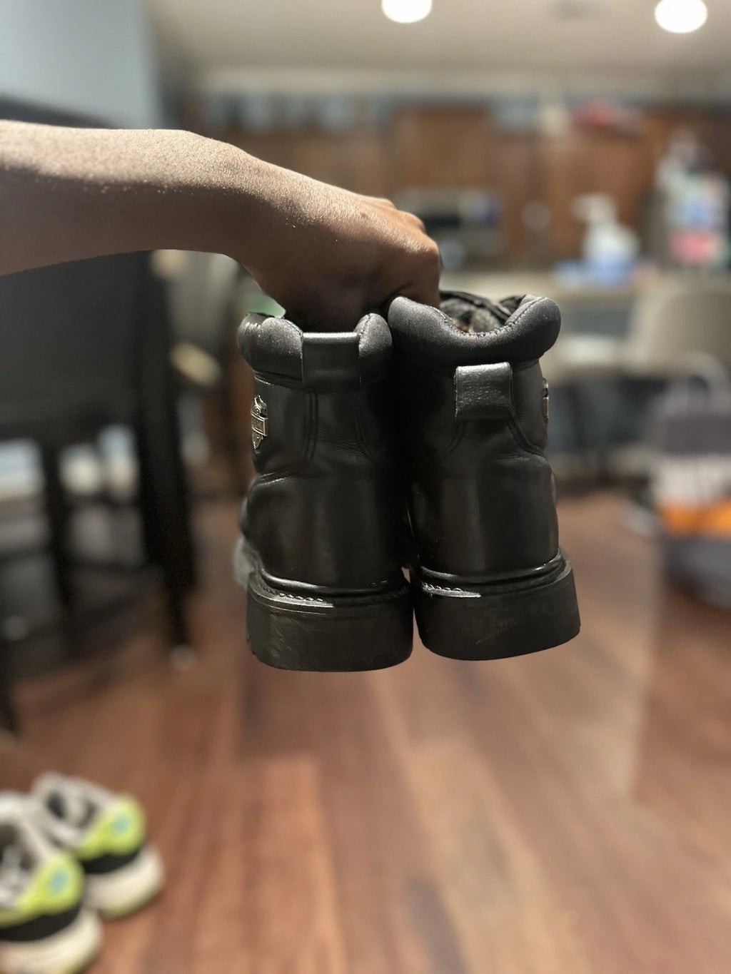 Harley Davidson Dipstick Black Leather Motorcycle Boots Size 5.5W