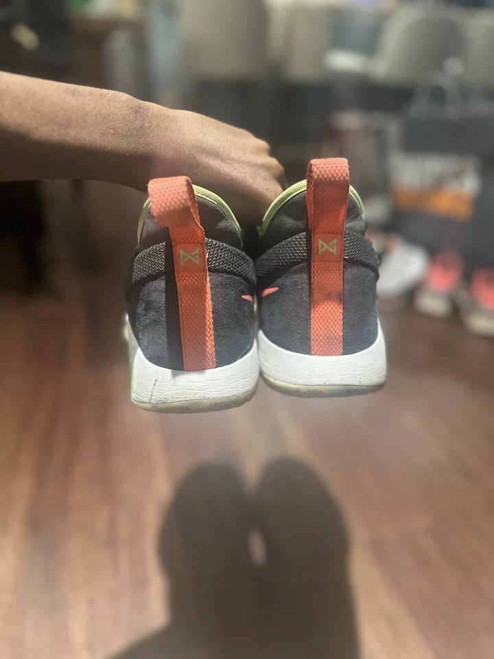 NIKE Air Zoom Paul George PG 2 Taurus Black Solar Red Size 14