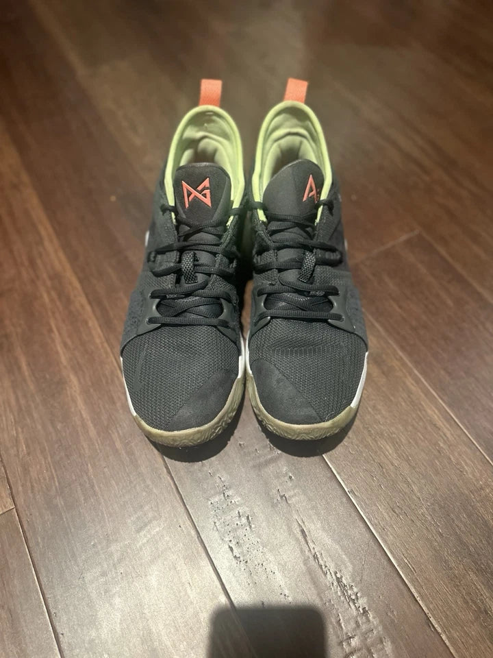 NIKE Air Zoom Paul George PG 2 Taurus Black Solar Red Size 14