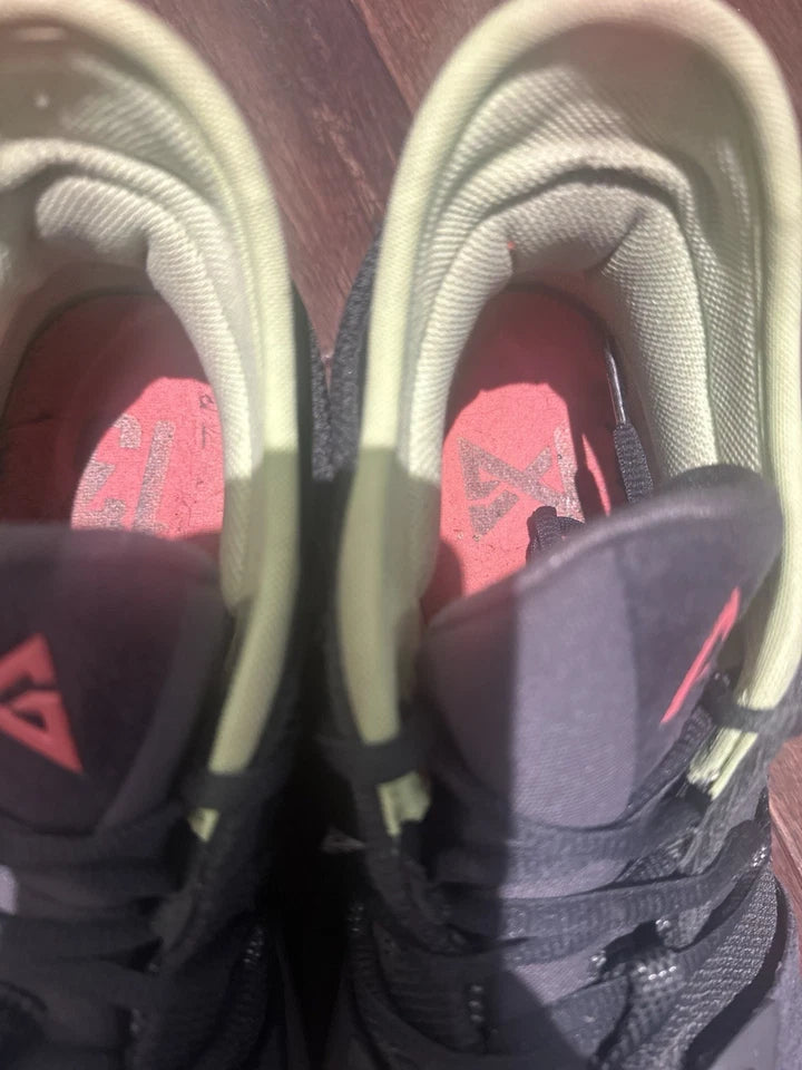 NIKE Air Zoom Paul George PG 2 Taurus Black Solar Red Size 14