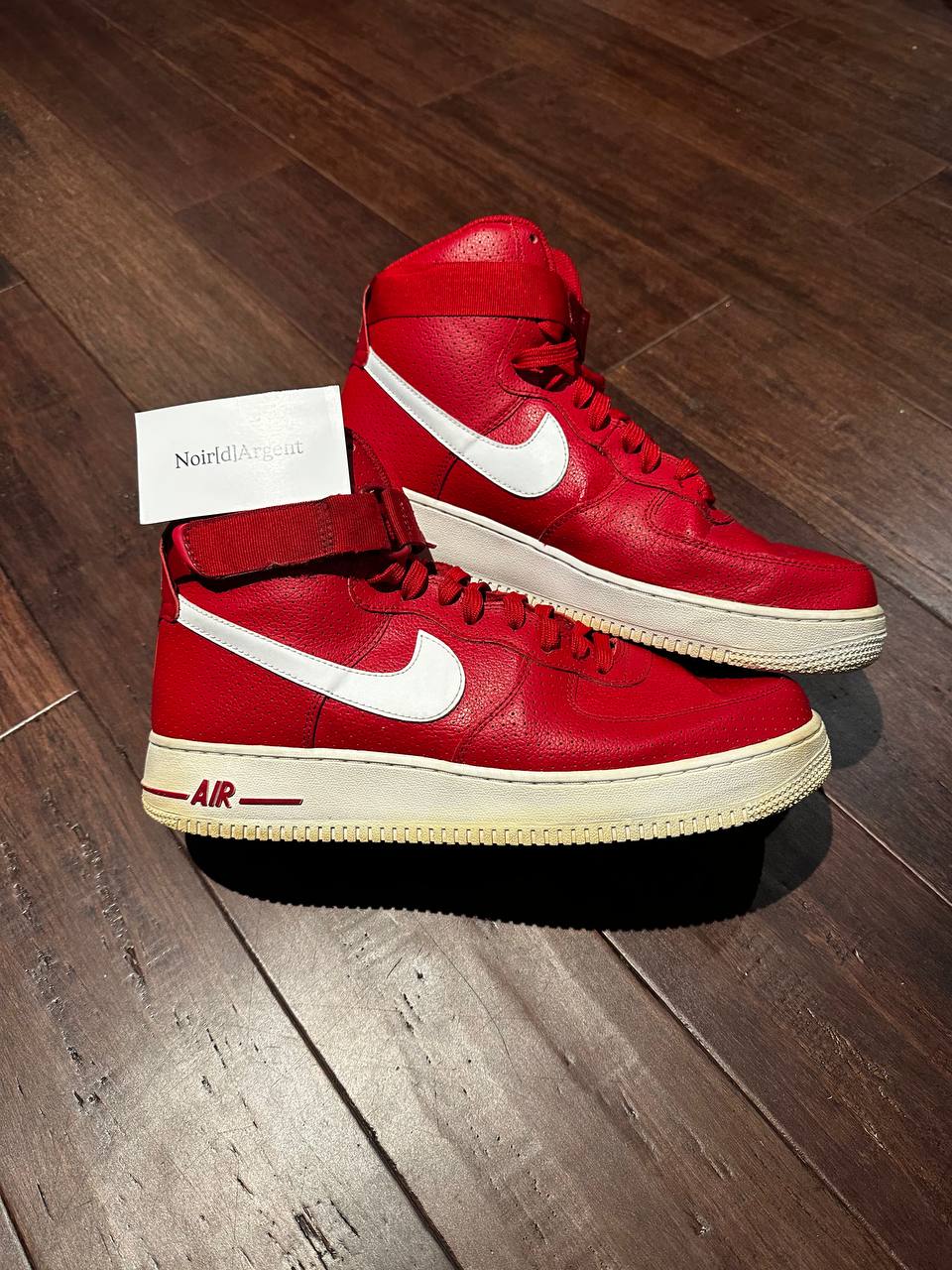 nike air force 1 high gym red perforated - 315121-606 - US 11