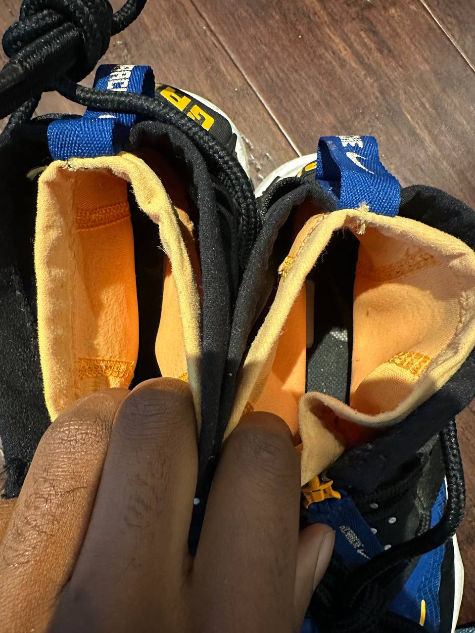 Nike Air Huarache Gripp black blue yellow - AO1730-006 - US 11