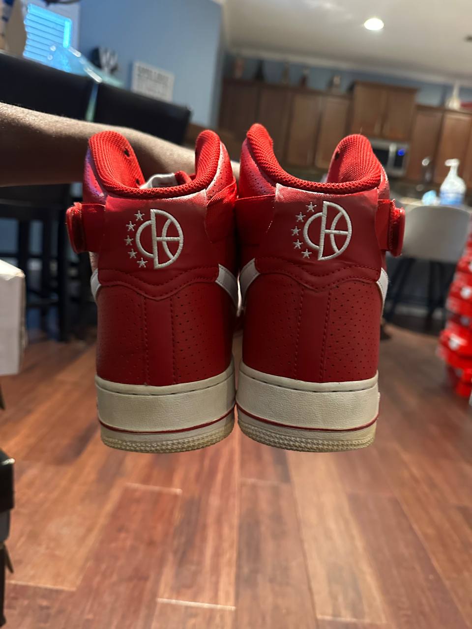 nike air force 1 high gym red perforated - 315121-606 - US 11